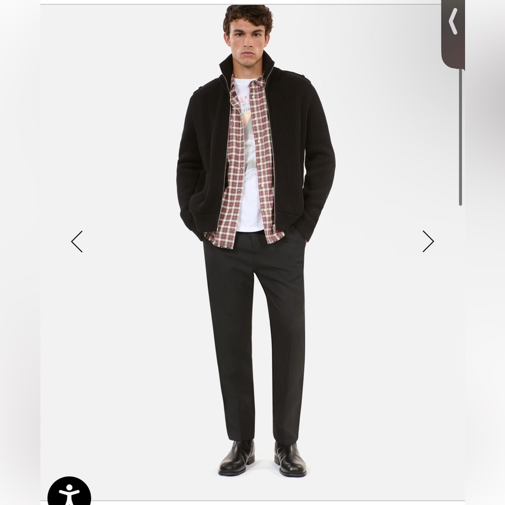 The Kooples Wool Zip Sweater Large